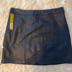 Gianni Bini Navy Leather Skirt